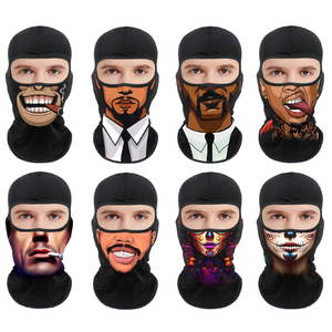 الأكثر مبيعًا أقنعة الوجه الكامل بطباعة صورة ثلاثية الأبعاد كوسبلاي كاجول هالوين قناع تزلج على شكل جمجمة حيوان رائع مضحك بالاكلافا الرياضية - Product Image 5