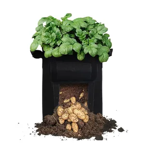 Flap erişim ve çanta bitki ağacı kolları ile % patates büyütme çantası keçe