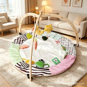 Gimnasio creativo de madera maciza para bebés, para uso doméstico, entrenamiento Montessori, juguete de agarre para bebés, trípode de madera para ejercicios. - Product Image 2