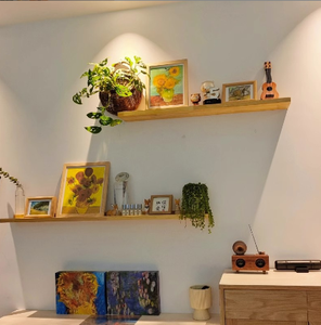 Estantes de Madera Maciza para Montar en la Pared, Sin Perforaciones, para Paredes, Sofás, Exhibidores, Librerías, Estantes de Pared - Product Image 2