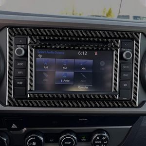 Bất Đen Carbon fibre centre khung chuyển hướng mô hình B cho TOYOTA <span class=keywords><strong>tacoma</strong></span> 2016-2023 Bộ dụng cụ nội thất mà không cần Buttons-4pcs - Product Image 6