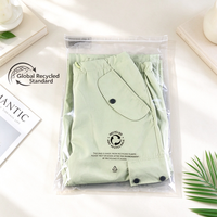 Sacs en plastique translucides mats en CPE pour vêtements, bonnets tricotés et pantalons, avec logo personnalisé, vente en gros d'usine