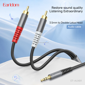 สายแยกสัญญาณเสียง Earldom 3.5 มม. เป็น 2RCA สายแจ็ค RCA สายสัญญาณเสียง RCA สำหรับสมาร์ทโฟน เครื่องขยายเสียง โฮมเธียเตอร์ - Product Image 4