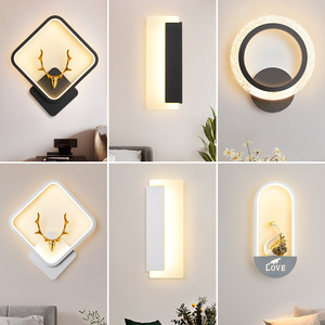 Modern Minimalist Square LED Wall Lamp <b>Touch</b> Control Dimmable Warm White <b>Light</b> High CRI 90 for Bedroom Crystal Body Plastic - Product Image 2