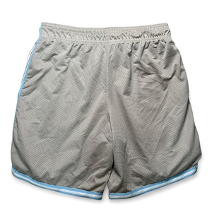 Shorts de sport décontractés pour hommes Healy 26-27 d'été, gris, en maille, avec bandes latérales bleues et cordon de serrage à la taille, haute qualité - Product Image 2