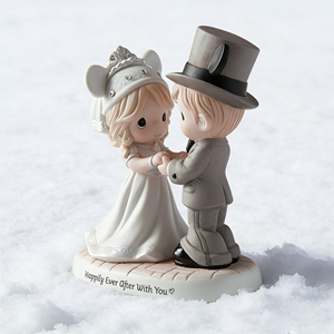 Mini Size Precious Moments Happily <strong>Ever</strong> After Wedding Couple Figurine - Product Image 4