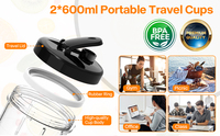 Presse-agrumes et mixeur commercial robuste 800W, à faible bruit, lames en acier inoxydable, pour usage extérieur, broyeur de fruits personnel pour hôtel