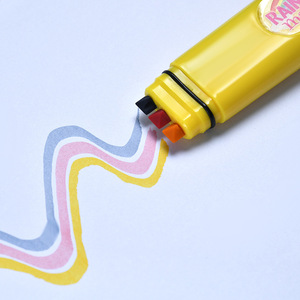 Penna acquerello all'ingrosso novità tricolore penna magica arcobaleno 3 in 1 pennarello magico acquerello arcobaleno - Product Image 3
