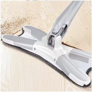 <span class=keywords><strong>Precio</strong></span> al por mayor <span class=keywords><strong>de</strong></span> fábrica, fregona para limpieza <span class=keywords><strong>de</strong></span> suelos, fregona plana exprimible con agua para lavar manos libres, fregona perezosa tipo X - Product Image 3