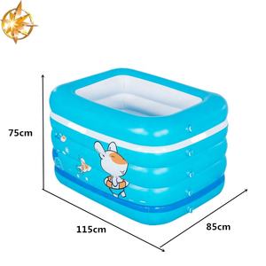 Piscine gonflable pour enfants en PVC de haute qualité, mini piscine pour bébé, épaisseur 5 mm, forme rectangulaire/ronde, marque WATERHAN, garantie 1 an - Product Image 4
