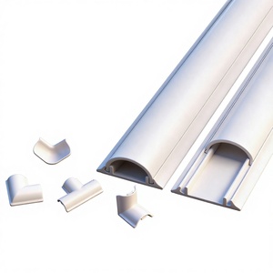 Ducto de Cableado Curvo de <span class=keywords><strong>PVC</strong></span>, Ignífugo, de Montaje Superficial, Cableado Invisible Expuesto, Ducto de Cable para Exteriores, Accesorios Blancos, Codo Hx-06 - Product Image 3