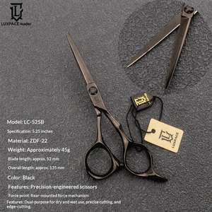 <span class=keywords><strong>Ciseaux</strong></span> de coiffure professionnels LUXPACE de précision, petits, noirs, modèle LC-525B, pour la coupe de franges par <span class=keywords><strong>les</strong></span> stylistes - Product Image 6