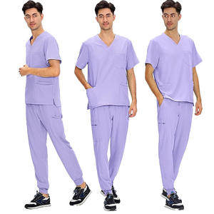 XINYQNGYI Ensemble de blouses médicales pour hommes en tissu sergé 4 directions à séchage rapide, pyjamas chirurgicaux pour clinique médicale, hiver - Product Image 2