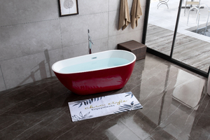 Phong cách châu âu Trắng Acrylic freestanding bồn tắm hiện đại đi bộ trong phòng tắm bồn tắm với tràn chức năng ngâm cho khách sạn - Product Image 5