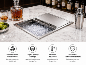 ถังน้ำแข็งสแตนเลสแบบฝังสำหรับร้านอาหารและบาร์ - Product Image 5
