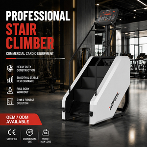 Machine d'escalade commerciale en promotion avec 9 niveaux de résistance électromagnétique et moniteur de fréquence cardiaque pour usage en salle de sport - Product Image 1