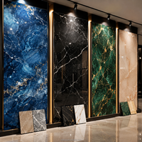Panneau mural en marbre PVC ignifuge de classe B1, flexible, léger, finition brillante blanc Carrara, aspect Calacatta Gold