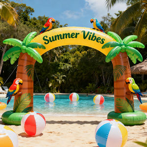 定制广告充气拱门 Arco Inflable <span class=keywords><strong>Arcoiris</strong></span> 带 LED 照明，适用于户外比赛活动装饰 - Product Image 5