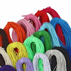 Cordons élastiques tressés en latex de 1 mm, 1,5 mm, 2 mm, 3 mm, sangles en polyester durables pour chaussures et sacs, technique de tricot, élastique épais - Product Image 1