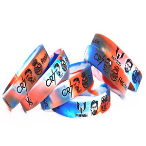 Country Famous Football ACE Pulsera de silicona <span class=keywords><strong>Cristiano</strong></span> <span class=keywords><strong>Ronaldo</strong></span> Debossed Color Filled Sports Pulseras promocionales - Product Image 3
