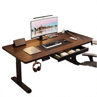 Bureau debout électrique automatique convertible moderne et durable avec tiroir |   Cadre métallique ergonomique réglable en hauteur à moteur unique