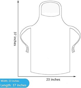 Huamaohengchun23 x 37 inches Clear Polyethylene Waterproof Disposable Aprons For Cooking, Serving, Painting or Dish-Washing-100p - Product Image 5