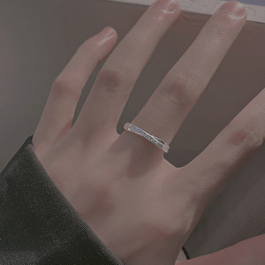 Letter Ring With You Complete Me English Open Design Unisex Fine Jewelry Index Finger Everyday Wear - Product Image 3