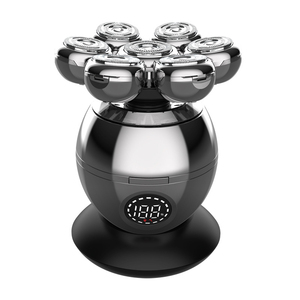 Mini afeitadora de cabeza calva para hombres en seco y húmedo 7 en 1 afeitadora recargable rotativa impermeable eléctrica inalámbrica profesional - Product Image 1