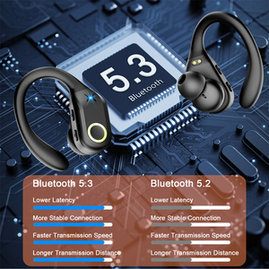 ENC Tiếng Ồn Hủy Bỏ Mic HD Cuộc Gọi Dài Thời Gian Chơi LED Hiển Thị Không Dây Earbuds Với Mềm Móc Tai Cho Thể Thao - Product Image 4