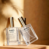 Flacon de parfum en verre carré plat à fond épais, rechargeable, vide, avec pulvérisateur de luxe, 30 ml, 50 ml, 100 ml