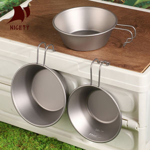 Ciotola Sierra in Titanio Ultraleggera per Esterni, Ciotole da <span class=keywords><strong>Campeggio</strong></span> in Titanio, Pentola in Titanio per Cucina all'Aperto - Product Image 3