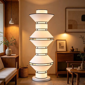 Lampe sur pied LED à commande tactile, style tour architecturale, pour salon, chambre, éclairage d'ambiance décoratif - Product Image 1
