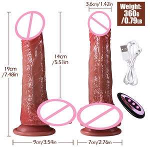 Prezzo di fabbrica grande Dildo di spinta con telecomando morbido gallo Sex Toy per donne vibranti dispositivo di masturbazione - Product Image 3