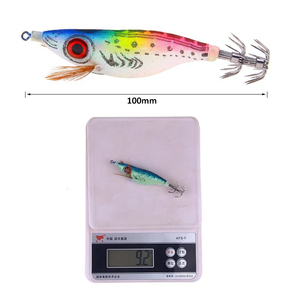 Señuelos de Pesca de Camarón Luminosos de 9.2g/10cm con Ojos 3D, Señuelos de Camarón de Madera, Señuelos Artificiales Coloridos para Pesca de Calamar - Product Image 3