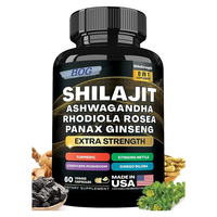 Vente en gros, prix d'usine, Mingyan, capsules de complément alimentaire à base de Shilajit pur de l'Himalaya, efficaces, 60 unités, 500 mg, énergie