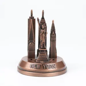 Factory customised made zinc alloy New York City souvenir tourist mini figurine ornament metal sculpture