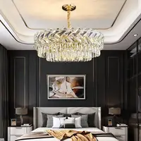 Luxus Kristall Kronleuchter postmoderne minimalist ische Atmosphäre Wohnzimmer Lampe Europäische Esszimmer Lampe Schlafzimmer Kristall Lampe