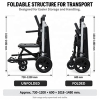 Fauteuil roulant électrique pour escalades avec frein électromagnétique, pliable, pour personnes âgées, handicapées et aide à la mobilité