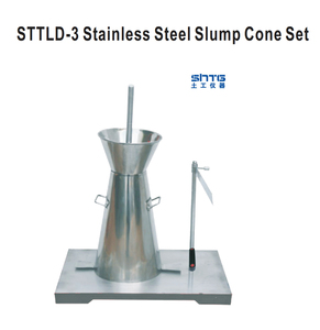 STTLD-3 Set Uji Kerucut Slightning Baja Tahan Karat, Peralatan Pengujian Miring Kerucut untuk Pengujian Beton Segar - Product Image 4