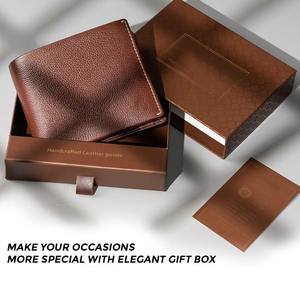 Classical Leather Wallet for Men <b>Slim</b> Credit <b>Card</b> <b>Holder</b> Front Pocket Leather Short Bifold Designer Trendy Pocket Mens Wallet - Product Image 6