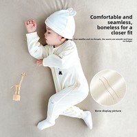 Combinaison-pull en velours mousse pour bébé, printemps-automne, manches longues, vêtements pour nouveau-né, confortable, doux pour la peau, combinaison de ramper