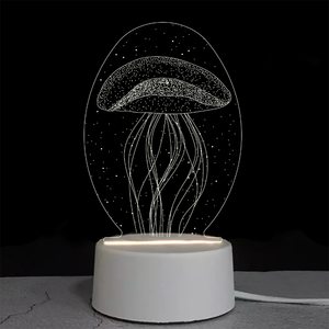 Lampe LED 3D en acrylique, lumière LED créative, <span class=keywords><strong>veilleuses</strong></span> LED 3D, lampe de nuit à illusion de Jésus, petite veilleuse 3D - Product Image 4