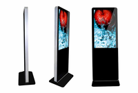 Kiosque intelligent d'intérieur 75 pouces sur pied avec écran tactile LCD, affichage publicitaire CMS basé sur le cloud pour centre commercial (texte)
