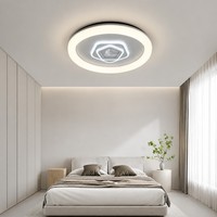 Plafonnier LED Nautique Créatif, Motif Bateau, Oiseau et Vague, Luminaire Rond Encastré, Trois Températures de Couleur, Intelligent pour la Décoration Intérieure