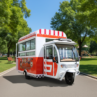 Haute qualité électrique trois Wheelice crème alimentaire Trucktuk Tuk Food TrucSpeed 20-40km/hDivers Styles prise en charge personnalisation