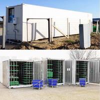Projet clé en main de serre verticale en conteneur pour la culture de champignons, fournitures pour ferme en conteneur maritime
