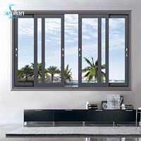 Puertas y Ventanas Corredizas Horizontales de Aleación de Aluminio Modernas para Villas, Apartamentos y Casas