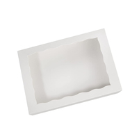 Boîtes d'emballage de luxe pour pâtisseries, gâteaux, biscuits et beignets, en papier de boulangerie, de qualité alimentaire, blanches, pliables, sur mesure.