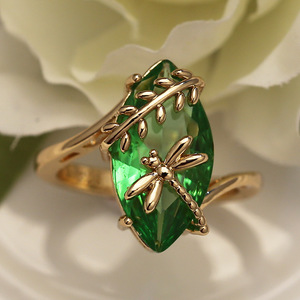 Anello con Design a Libellula Colore Verde Oliva per Donne - Product Image 6