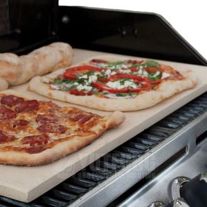 Pierre à pizza rectangulaire en cordiérite robuste, résistante aux chocs thermiques, 15 x 12 pouces, pour four et grill, vente en gros - Product Image 3